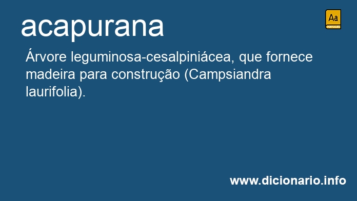 Significado de acapurana