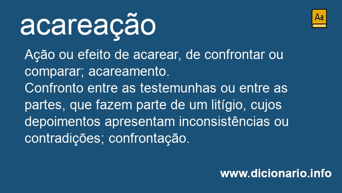 Significado de acareaes