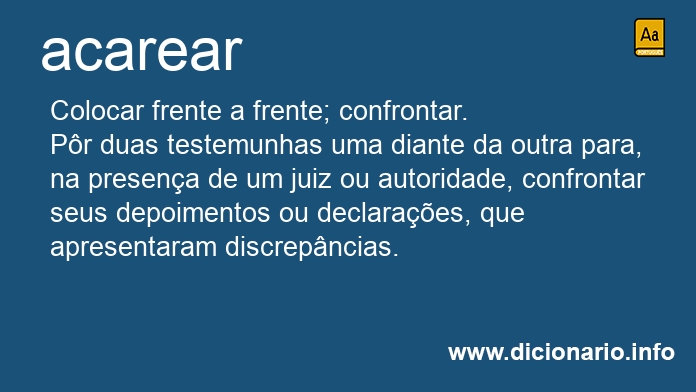Significado de acareiem