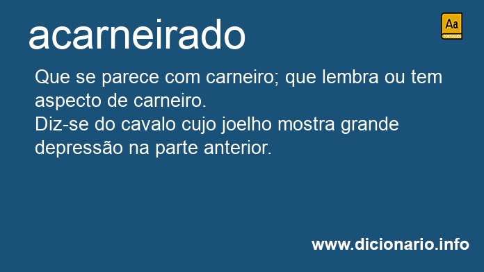 Significado de acarneirado