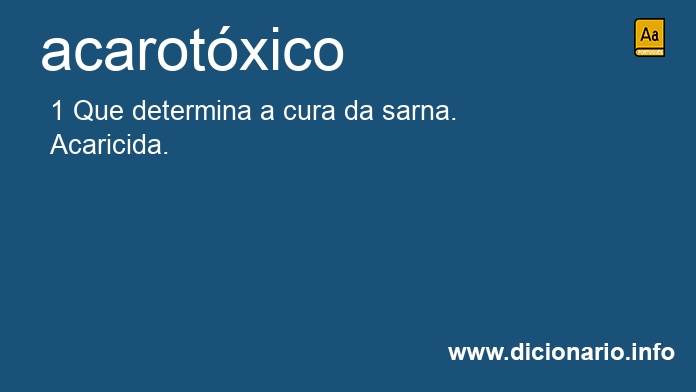 Significado de acarotxico