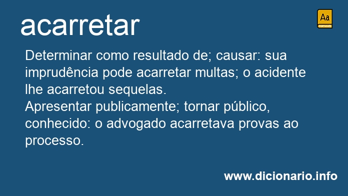 Significado de acarretarei