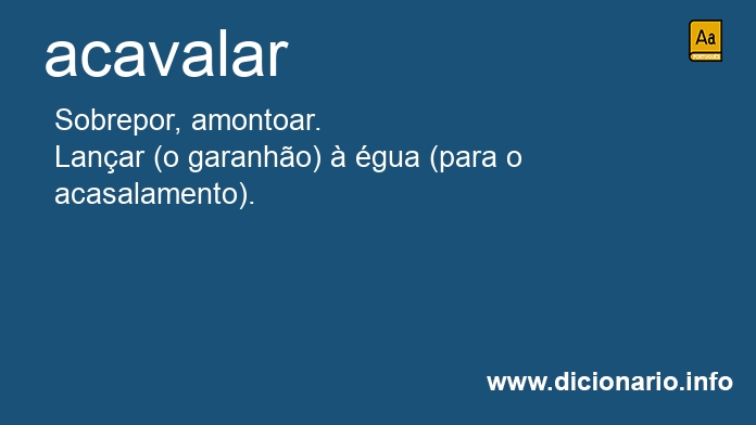 Significado de acavalar