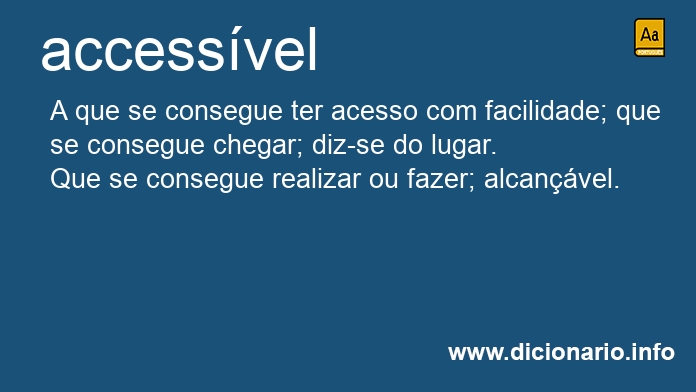 Significado de accessvel