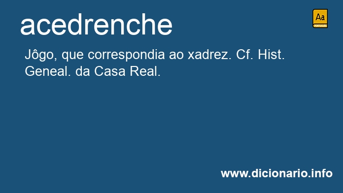 Significado de acedrenche