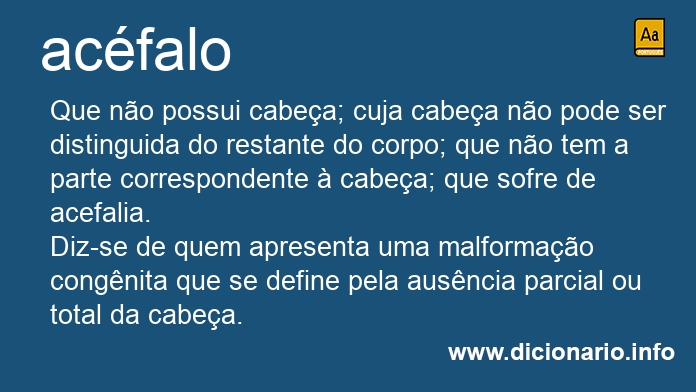 Significado de acfalos