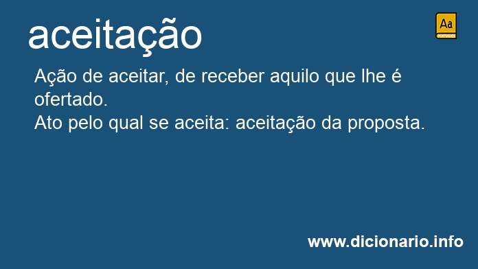 Significado de aceitaes