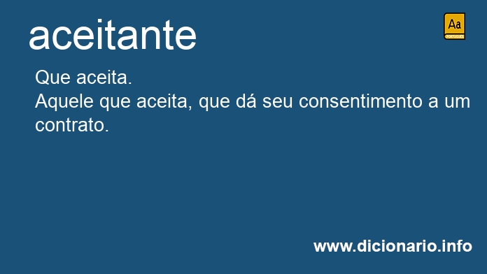 Significado de aceitante