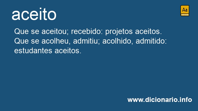 Significado de aceito