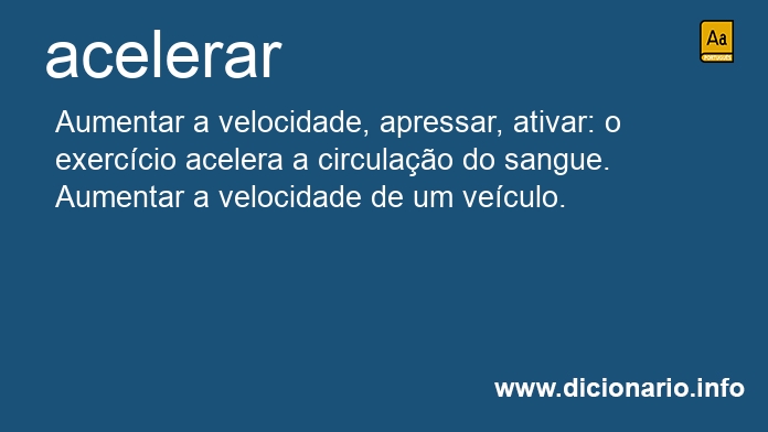 Significado de acelerar