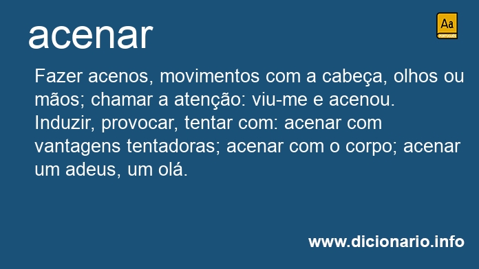 Significado de acenaram