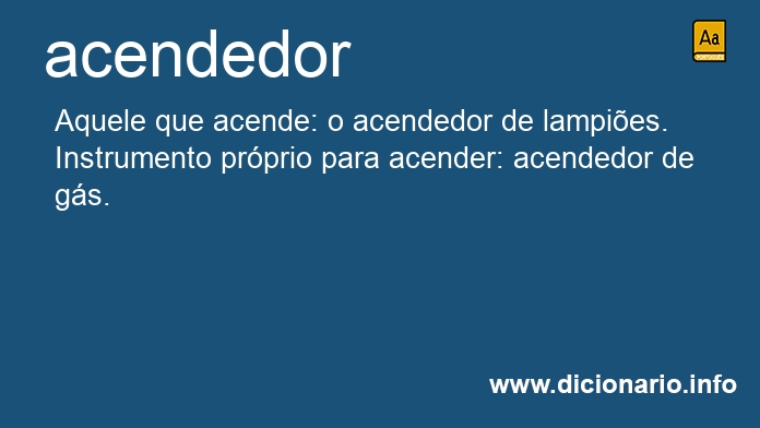 Significado de acendedora