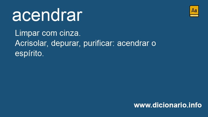 Significado de acendrar
