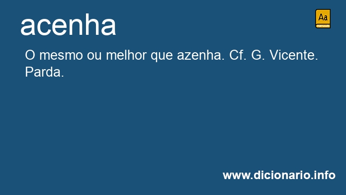 Significado de acenha