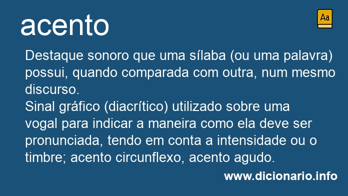 Significado de acento