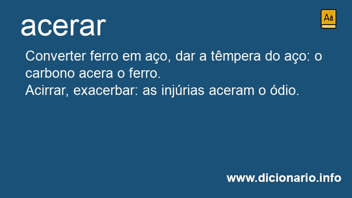 Significado de acerar
