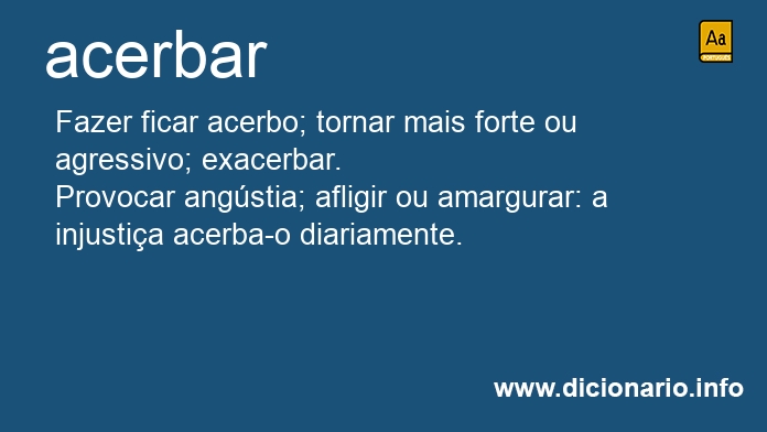 Significado de acerbar