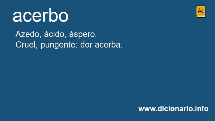 Significado de acerbo