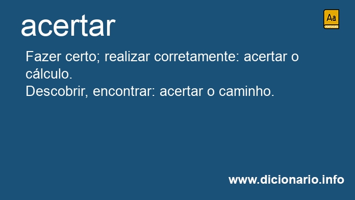 Significado de acertares