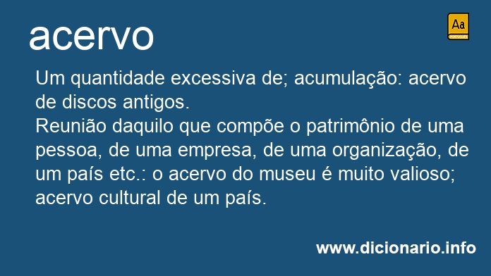 Significado de acervo