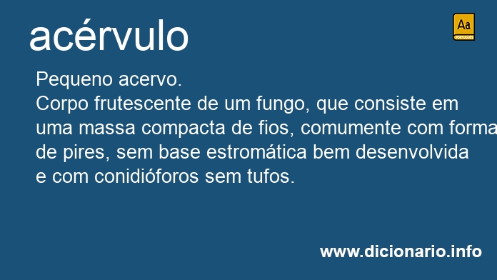 Significado de acrvulo