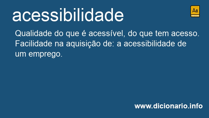 Significado de acessibilidade