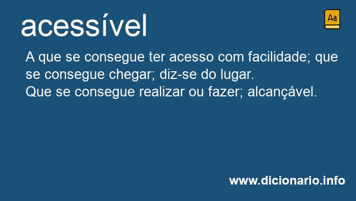 Significado de acessveis