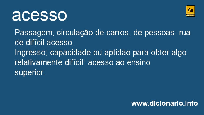 Significado de acesso