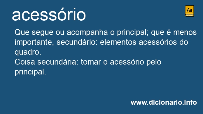 Significado de acessria
