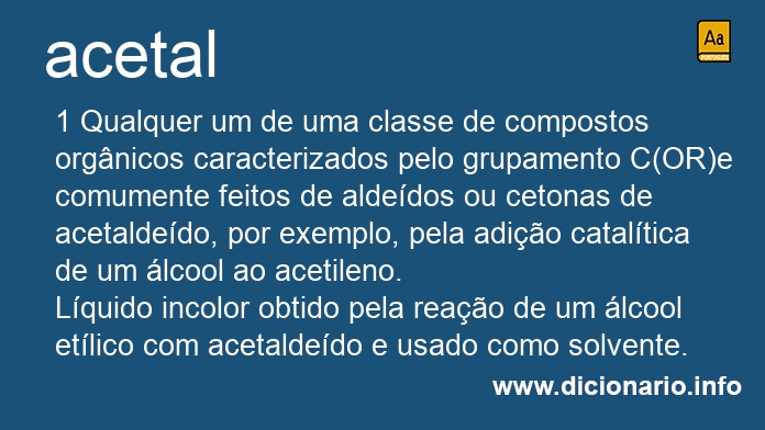 Significado de acetal