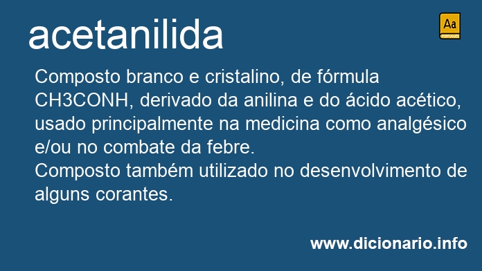 Significado de acetanilida