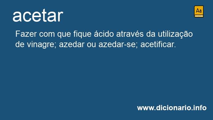 Significado de acetar