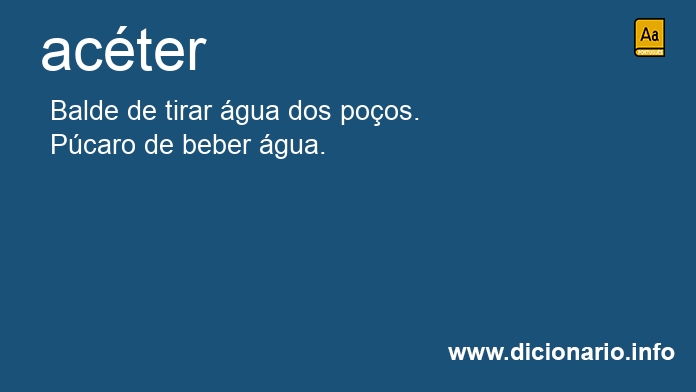 Significado de acter