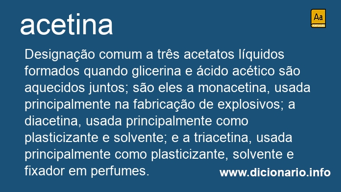 Significado de acetina