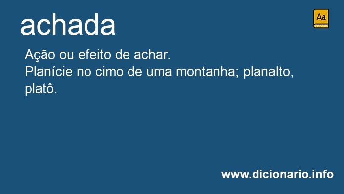Significado de achada