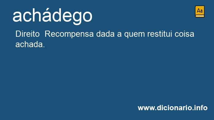 Significado de achdego