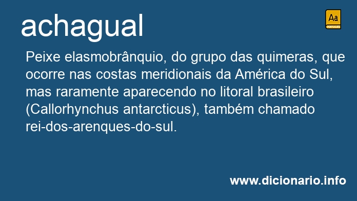 Significado de achagual