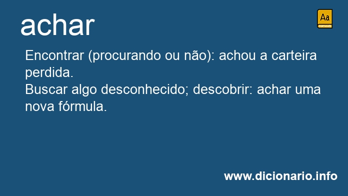 Significado de achar