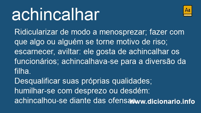 Significado de achincalhando