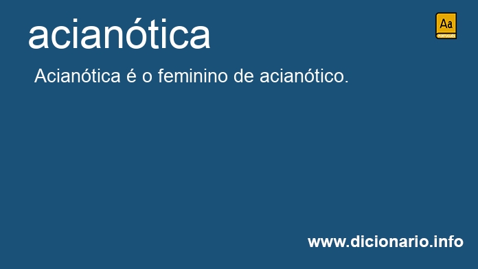 Significado de aciantica