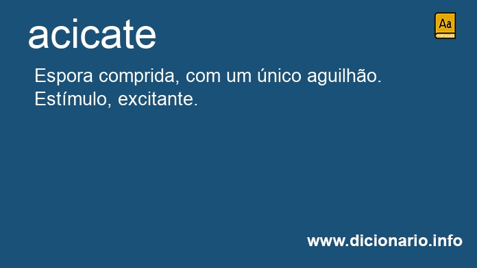 Significado de acicate