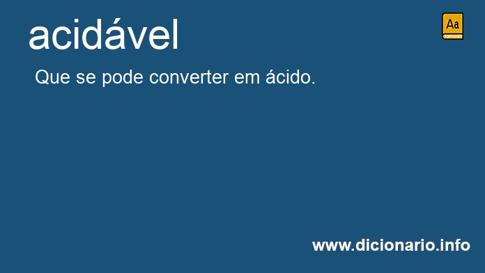 Significado de acidvel