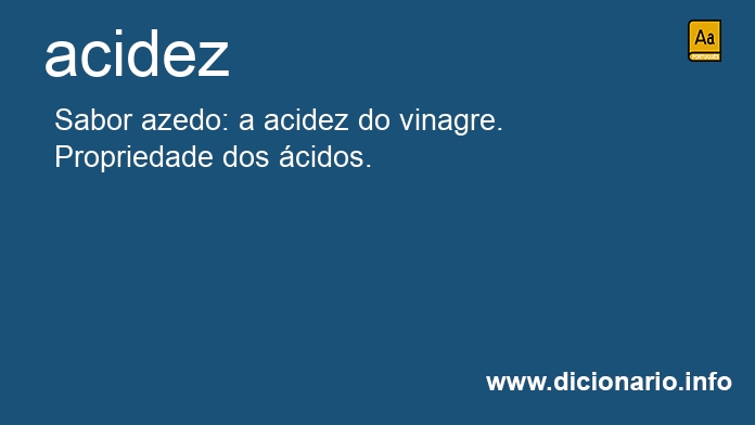 Significado de acidez