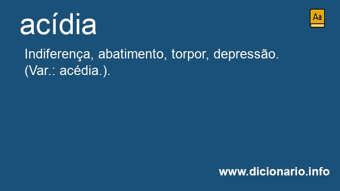 Significado de acdia