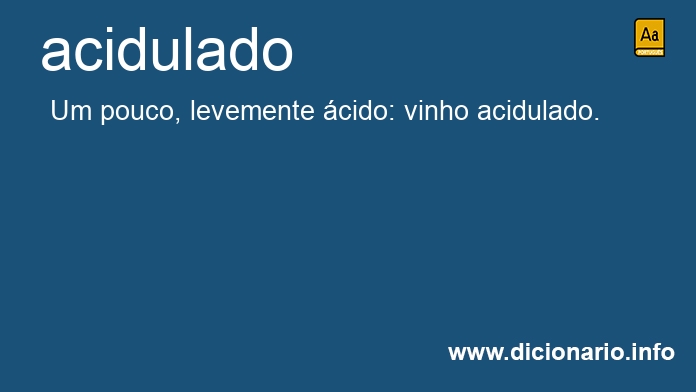 Significado de acidulado