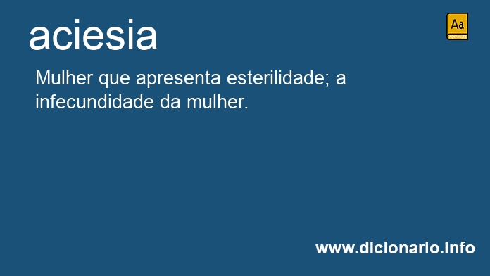 Significado de aciesia