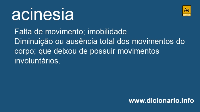 Significado de acinesia