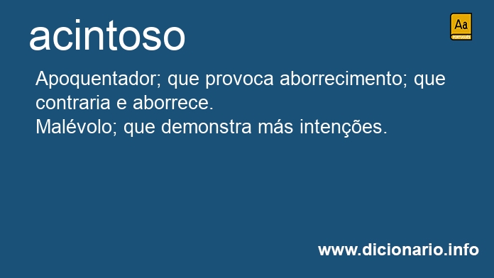 Significado de acintosa
