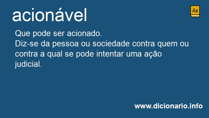 Significado de acionvel