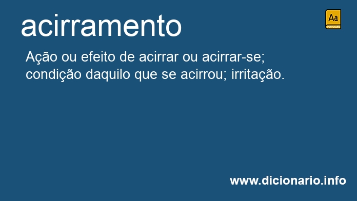 Significado de acirramentos
